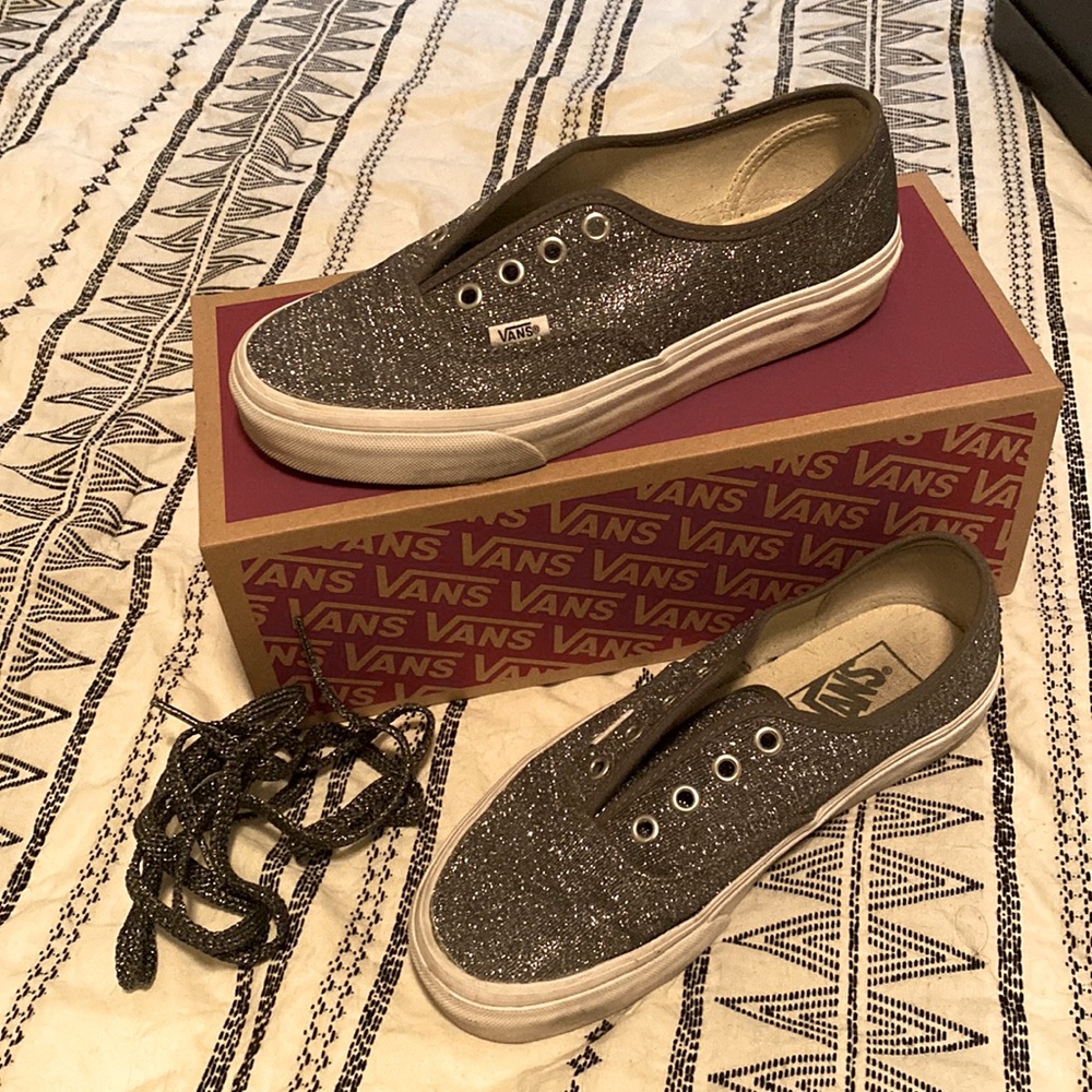 Womens Size 7 Sparkle Vans